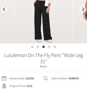 Lululemon On The Fly Wide Leg Pants
